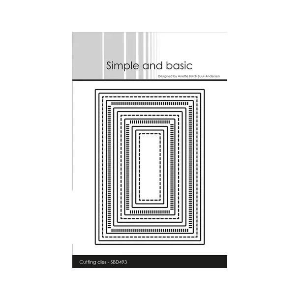 Simple and Basic die "Combi Striped Frames - A7"SBD493