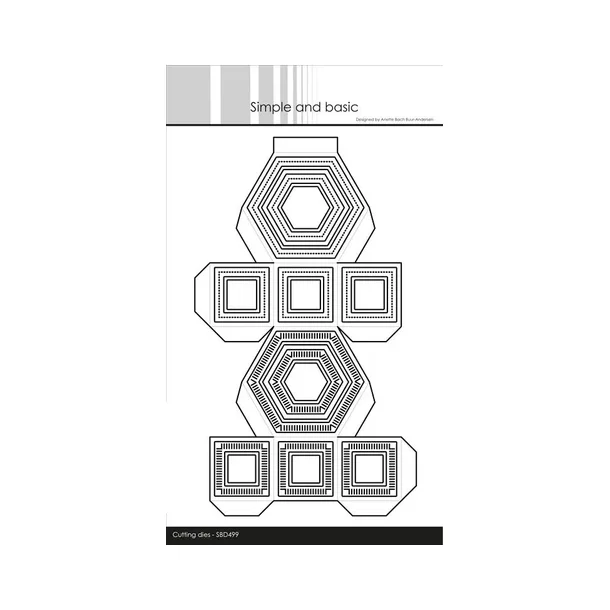 Simple and Basic die "Hexagon box"SBD499