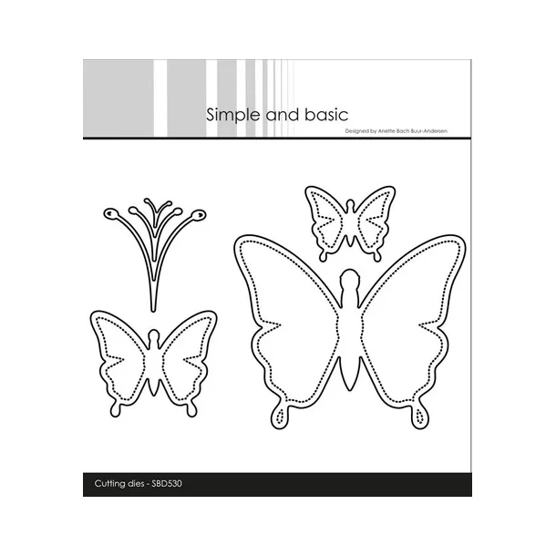 Simple and Basic die "Simple butterflies - Solid" SBD530