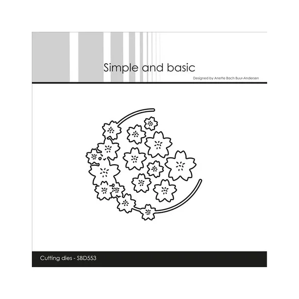 Simple and Basic die "Flower Wreath - Halfcircle" SBD553