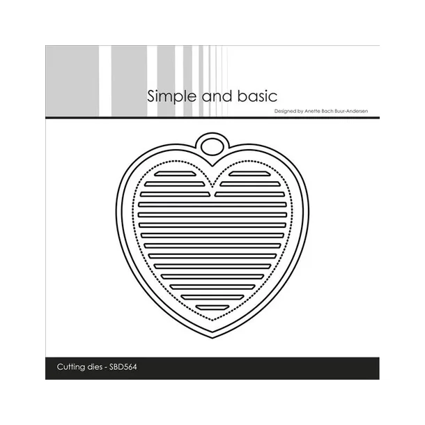 Simple and Basic die  "All lined up - Heart" SBD564