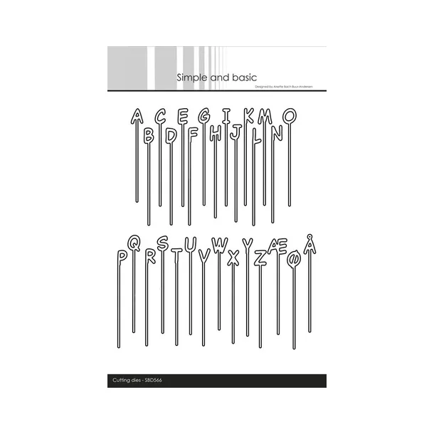 Simple and Basic die  "Alphabet on a stick"   SBD566