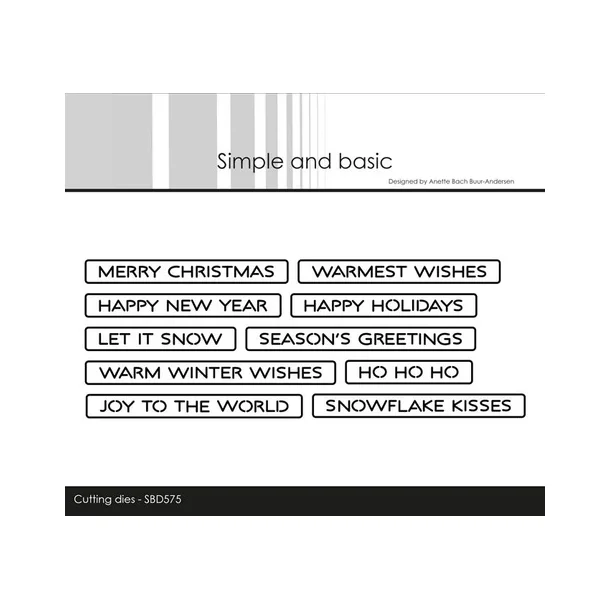 Simple and Basic die "All-in-one Plate - Merry Christmas"   SBD575
