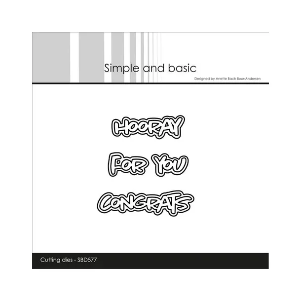 Simple and Basic die "Hooray" SBD577