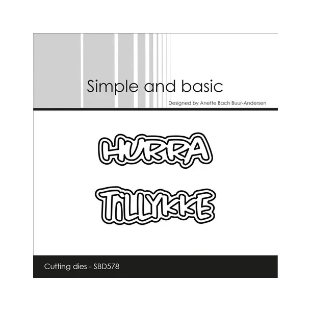 Simple and Basic die "Tillykke" SBD578