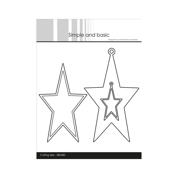 Simple and Basic die "Oblong Stars w/tag #1" SBD582