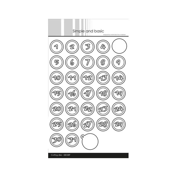 Simple and Basic die "Numbers in a circle"SBD589