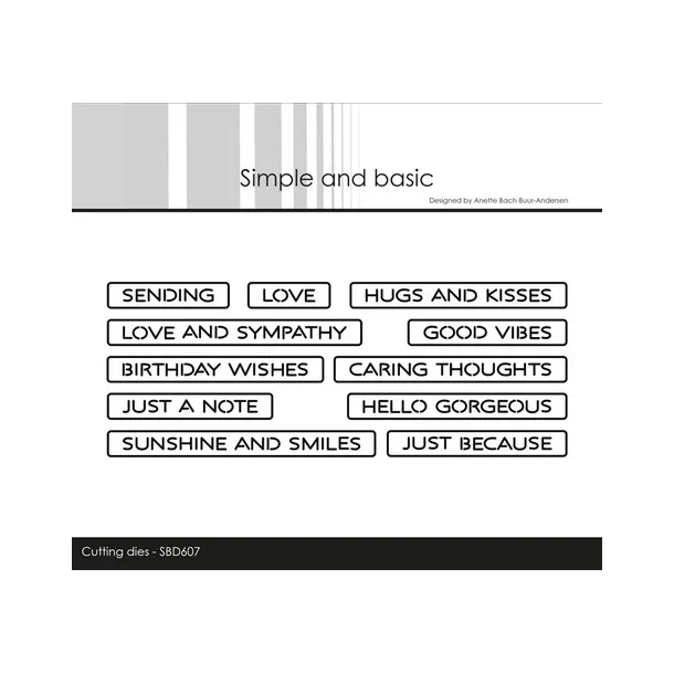 Simple and Basic die "All-in-one Plate - Good vibes" SBD607