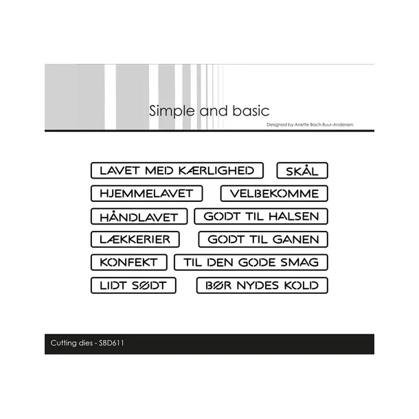Simple and Basic die  "All-in-one Plate - Hjemmelavet" SBD611