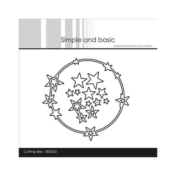 Simple and Basic die "Ring with stars" SBD623