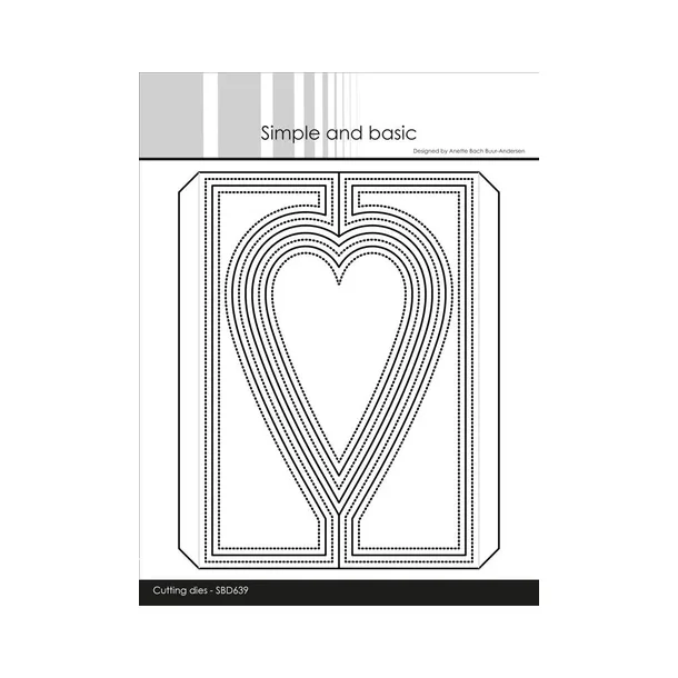 Simple and Basic die  "A6 Heartshaped Gatefold" SBD639