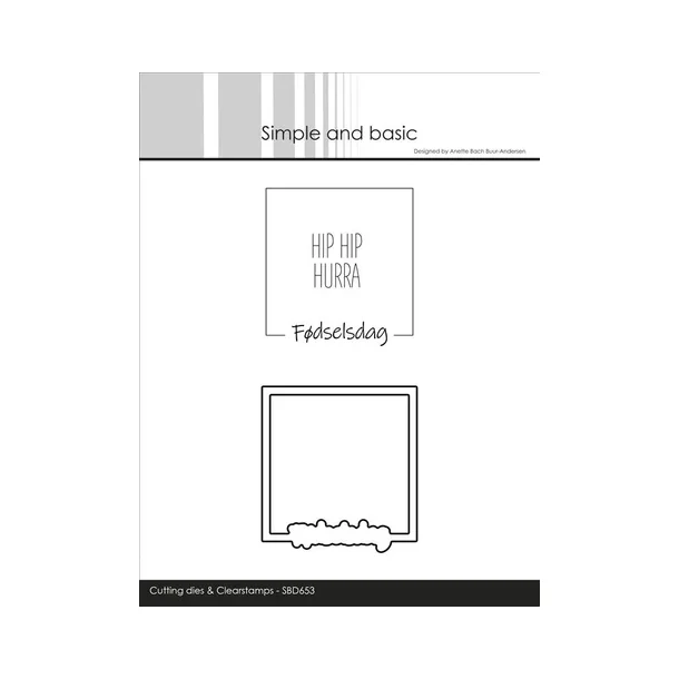 Simple and Basic die + clerstamp "F�dselsdag" SBD653