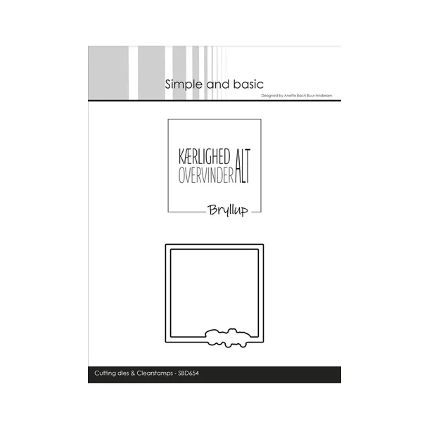 Simple and Basic die + clerstamp "Bryllup" SBD654