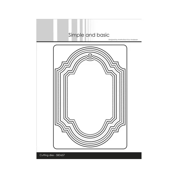 Simple and Basic dies "Decorative frames and tag with add" SBD657