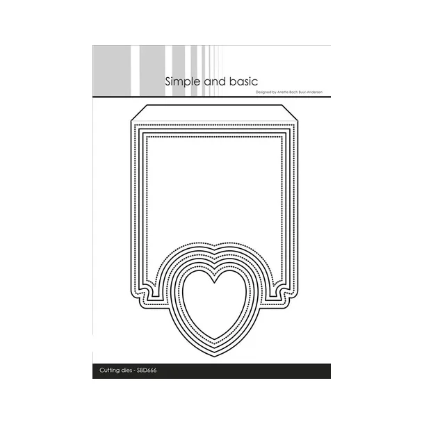 Simple and Basic dies "A6 Heart Card front" SBD666