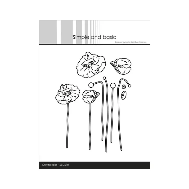 Simple and Basic dies "Poppies" SBD670