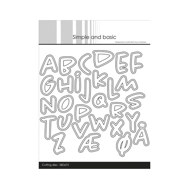 Simple and Basic dies "Alphabet - Large" SBD673