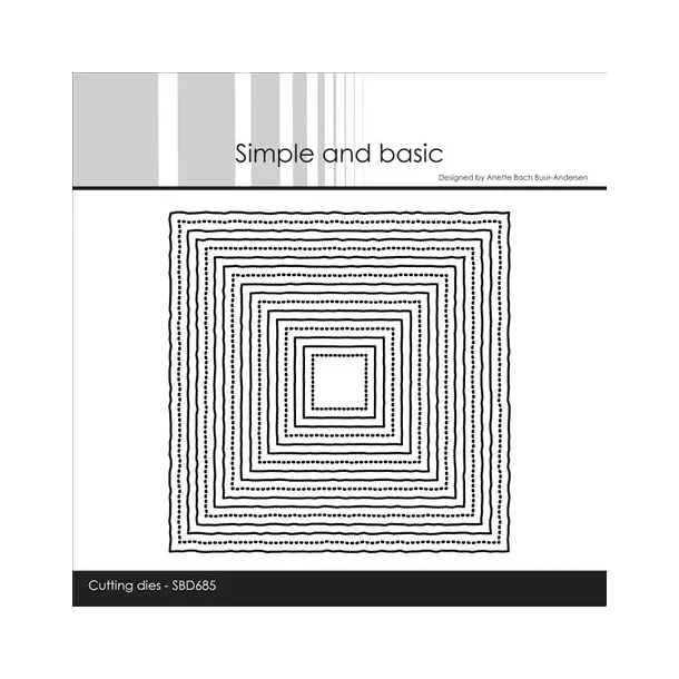 Simple and Basic dies  "10 x 10 Squares Old Paper edges" SBD685