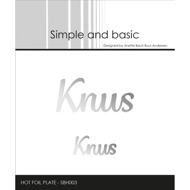 Simple and Basic Hot Foil Plate- SBH003 - Knus