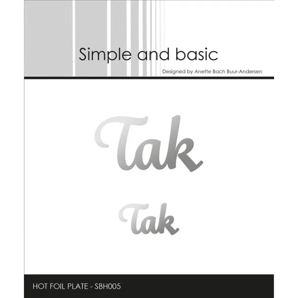 Simple and Basic Hot Foil Plate- SBH005 - Tak