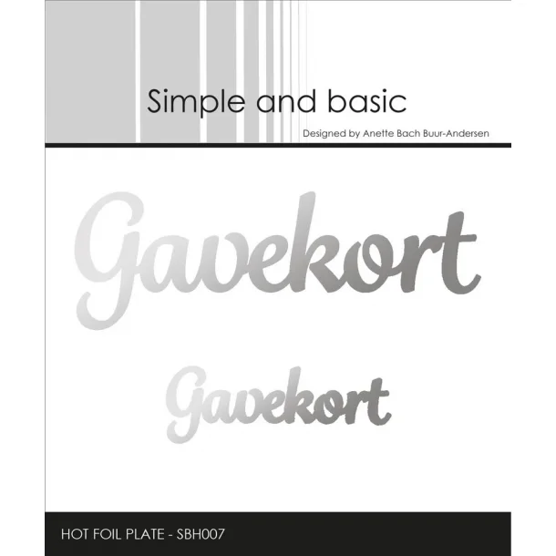 Simple and Basic Hot Foil Plate- SBH007 - Gavekort