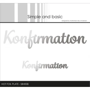 Simple and Basic Hot Foil Plate- SBH008 - Konfirmation
