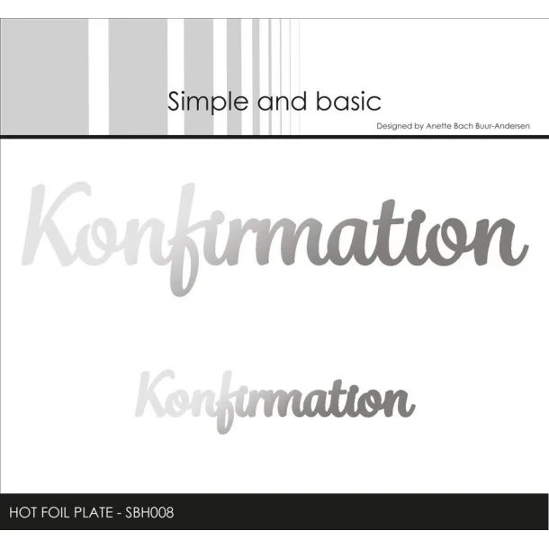 Simple and Basic Hot Foil Plate- SBH008 - Konfirmation