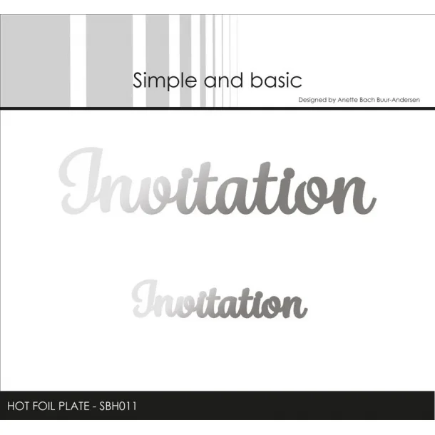 Simple and Basic Hot Foil Plate- SBH011 - Invitation