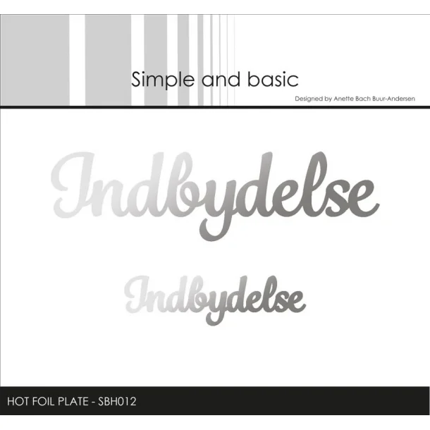 Simple and Basic Hot Foil Plate- SBH012 - Indbydelse