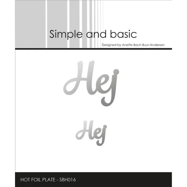 Simple and Basic Hot Foil Plate- SBH016 - Hej