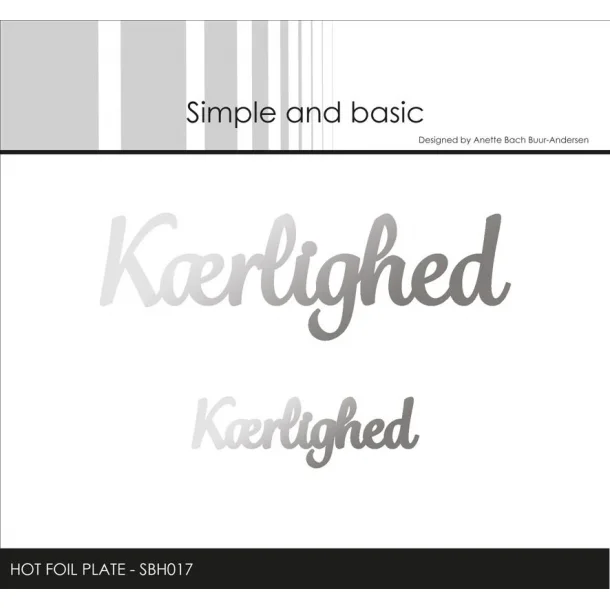 Simple and Basic Hot Foil Plate- SBH017 - Krlighed