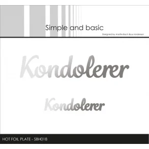 Simple and Basic Hot Foil Plate- SBH018 - Kondolerer