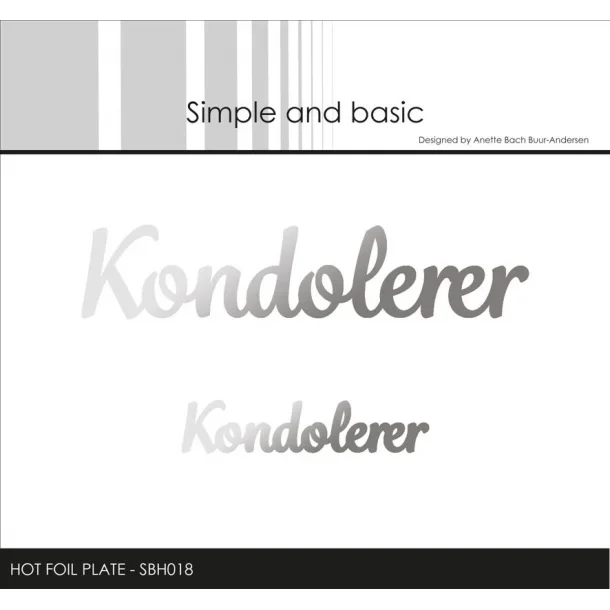 Simple and Basic Hot Foil Plate- SBH018 - Kondolerer