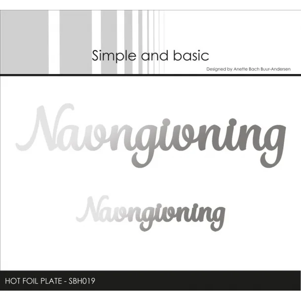 Simple and Basic Hot Foil Plate- SBH019 - Navngivning