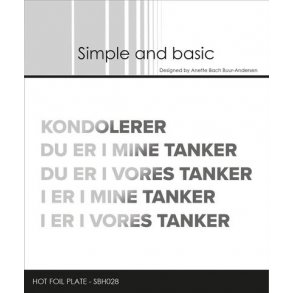 Simple and Basic Hot Foil Plate- SBH028 - Danske tekster 