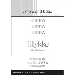  Simple and Basic Press Plate / Hot Foil Plate Hurra