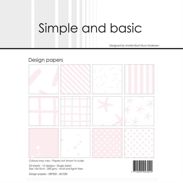 Simple and Basic Design Papers 15x15cm - SBP020