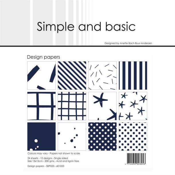 Simple and Basic Design Papers 15x15cm - SBP023