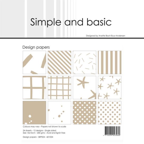 Simple and Basic Design Papers 15x15cm - SBP024