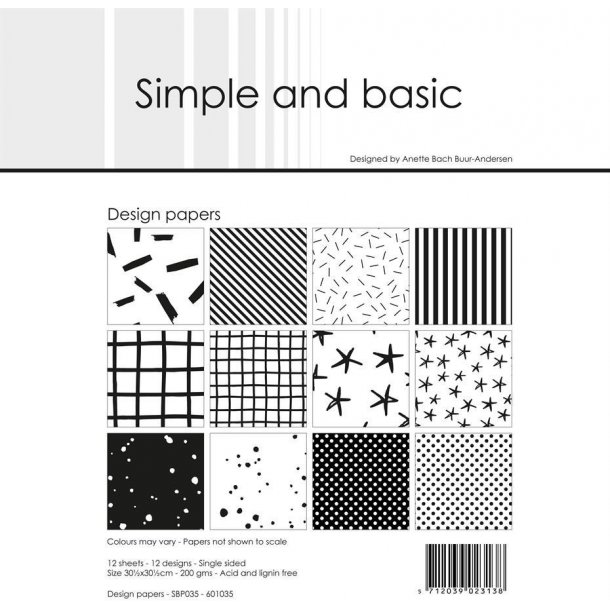 Simple and Basic Design Papers 30,5x30,5cm - SBP035