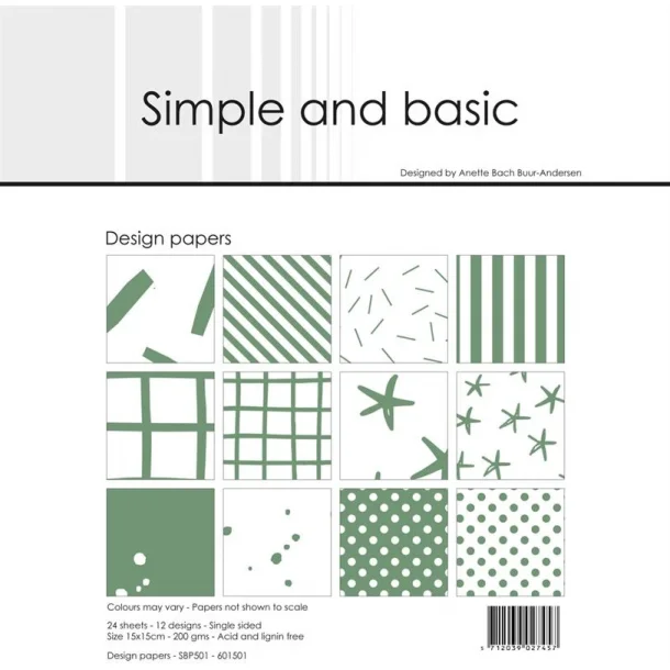 Simple and Basic Design Papers 15x15cm - SBP501