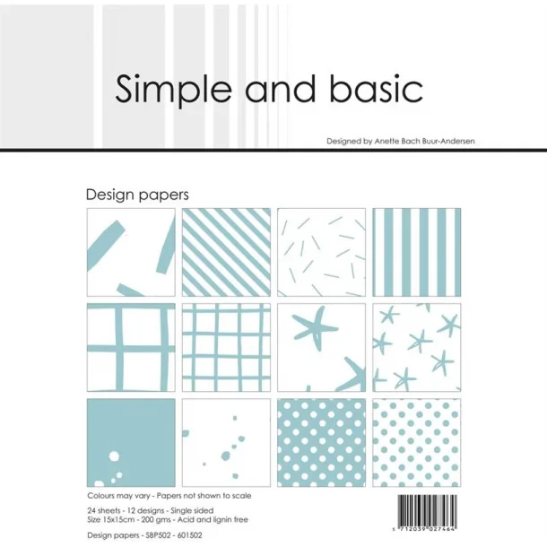 Simple and Basic Design Papers 15x15cm - SBP502