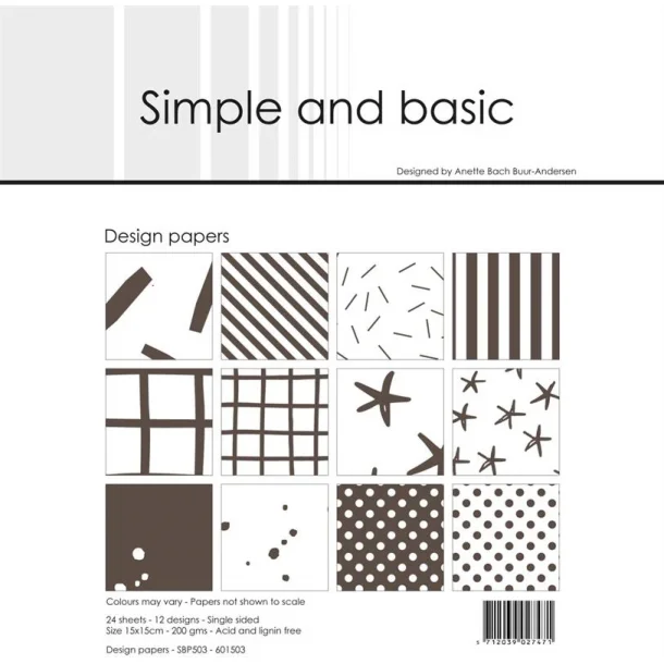 Simple and Basic Design Papers 15x15cm - SBP503