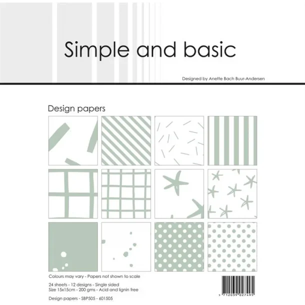 Simple and Basic Design Papers 15x15cm - SBP505