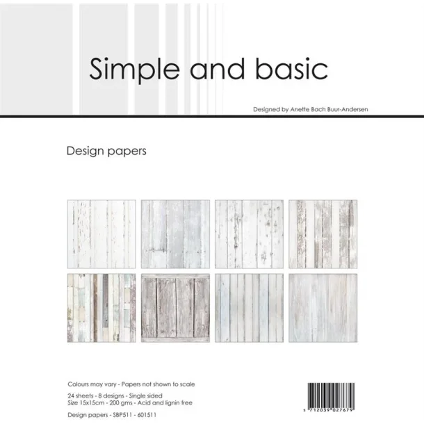 Simple and Basic Design Papers 15x15cm - SBP511