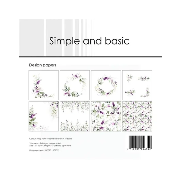 Simple and Basic Design Papers 15x15cm - SBP515