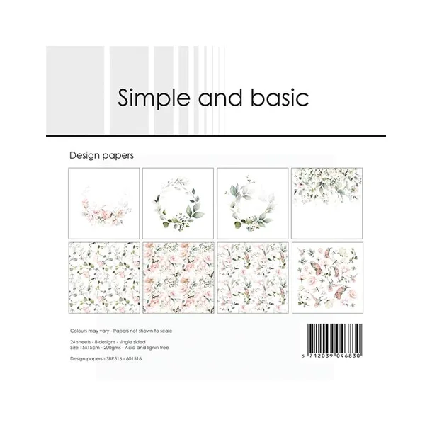 Simple and Basic Design Papers 15x15cm - SBP516