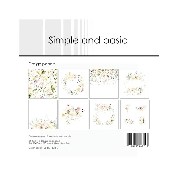  Simple and Basic Design Papers 15x15cm - SBP517