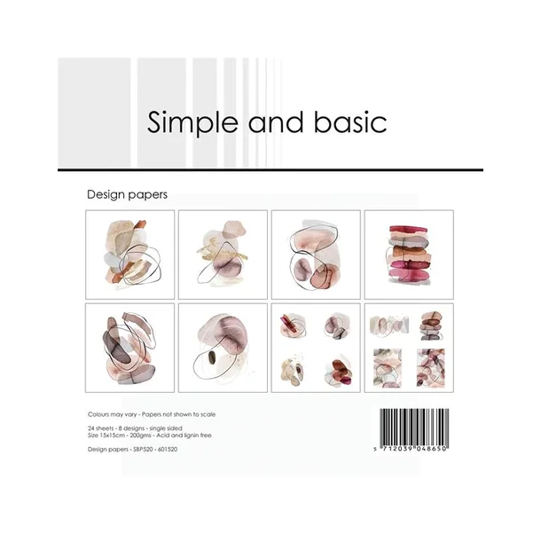 Simple and Basic Design Papers 15x15cm  - SBP520 