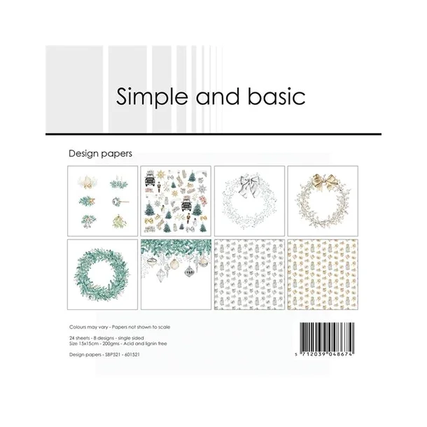 Simple and Basic Design Papers 15x15cm  - SBP521